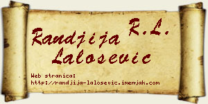 Ranđija Lalošević vizit kartica